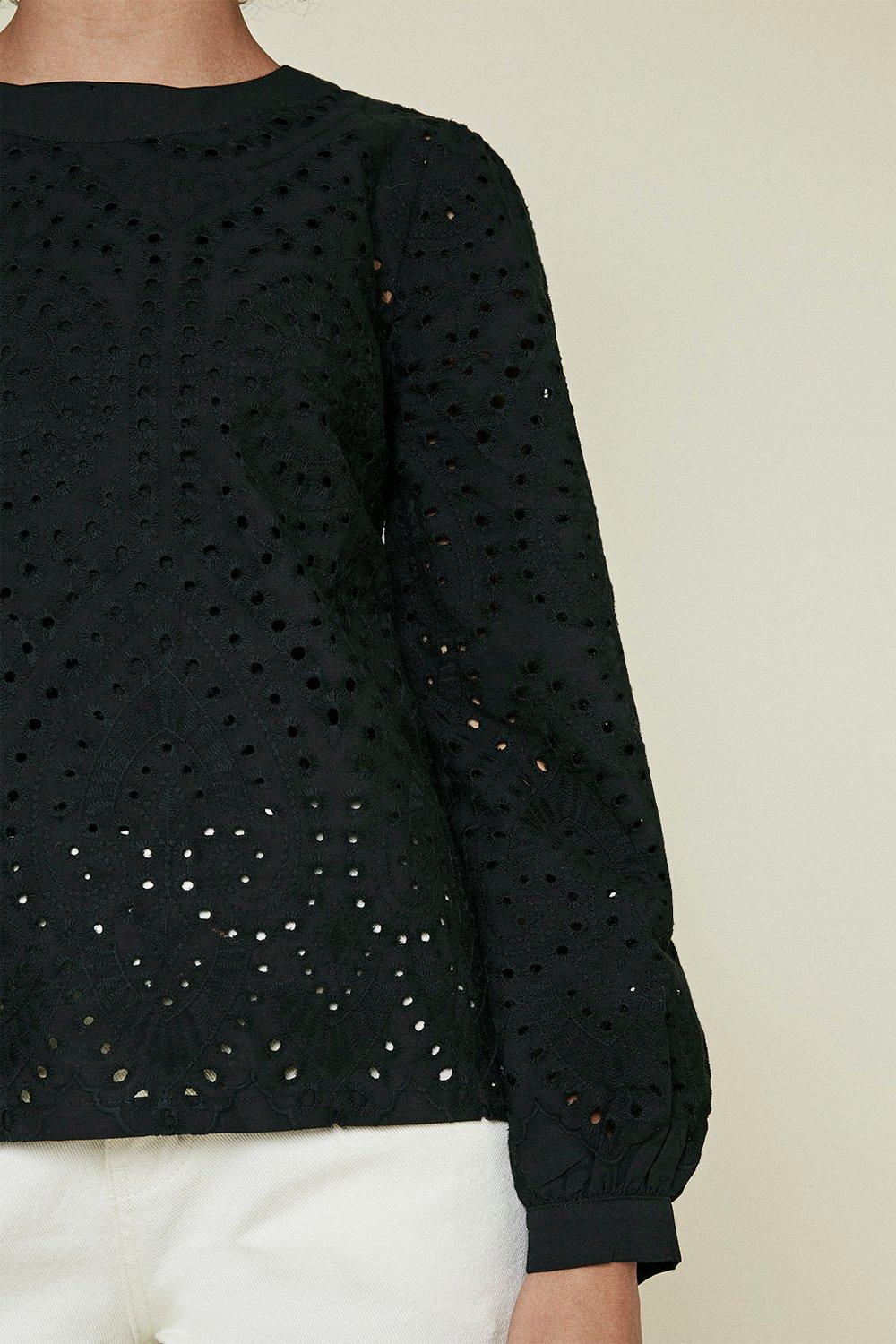 oasis keyhole long sleeve top