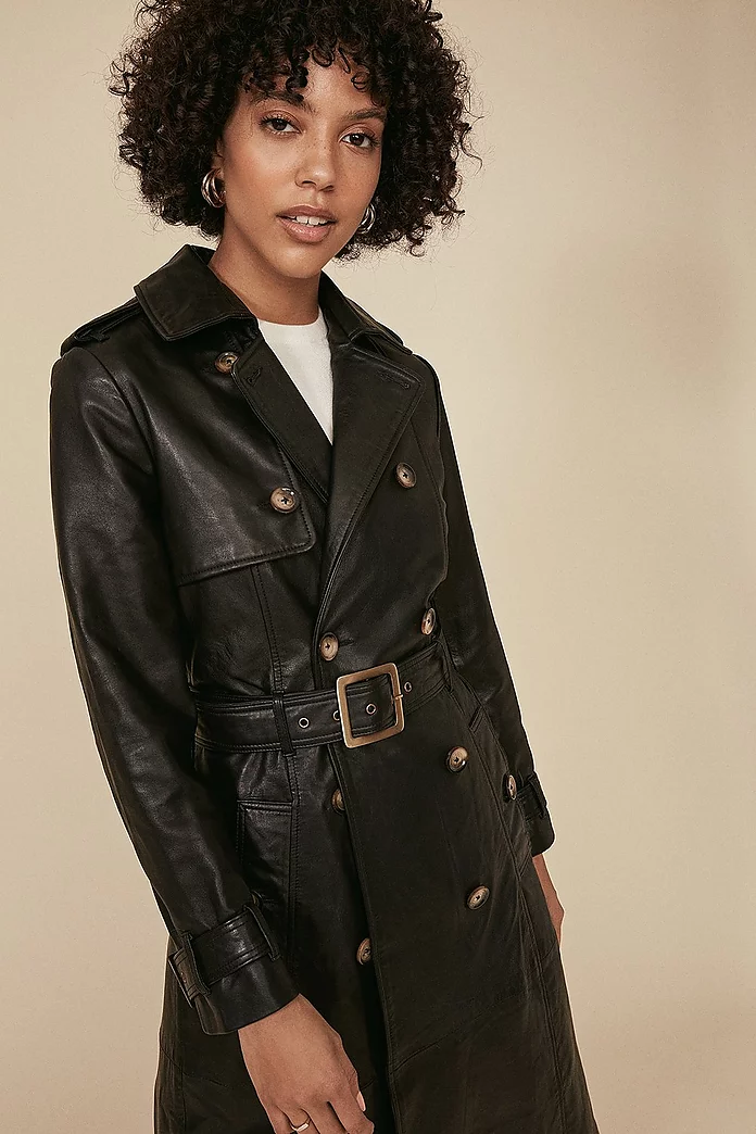Leather Trench Coat Oasis, Images Of Leather Trench Coat