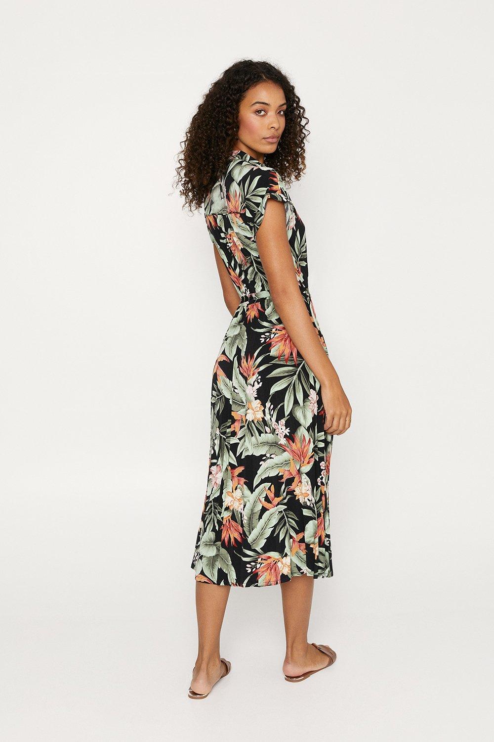 oasis palm print sundress