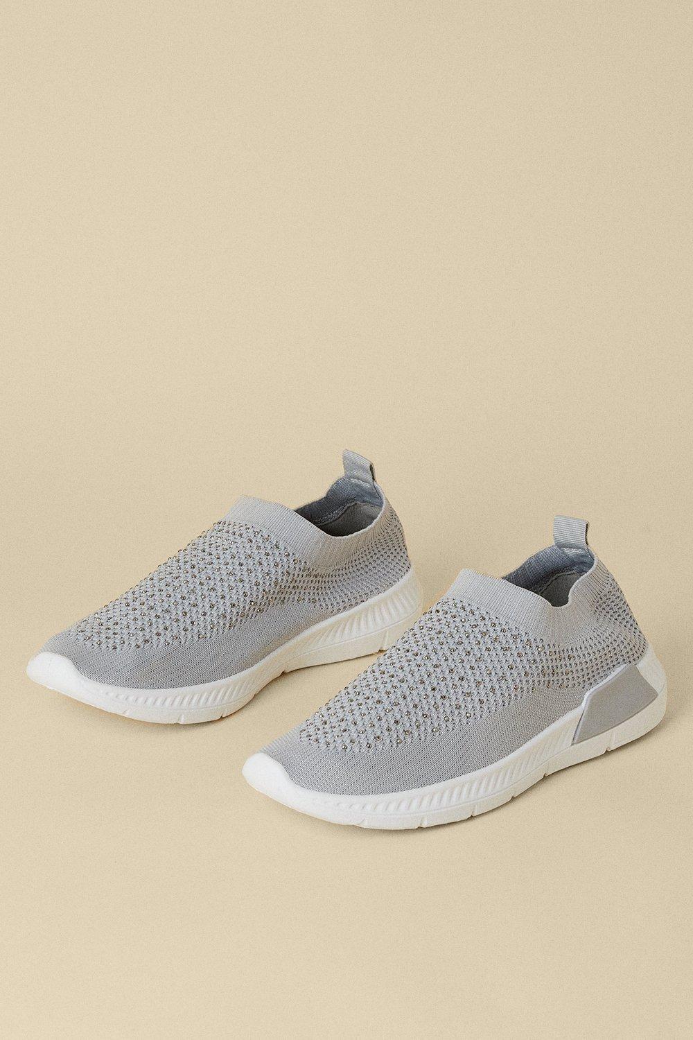 grey sparkle trainers