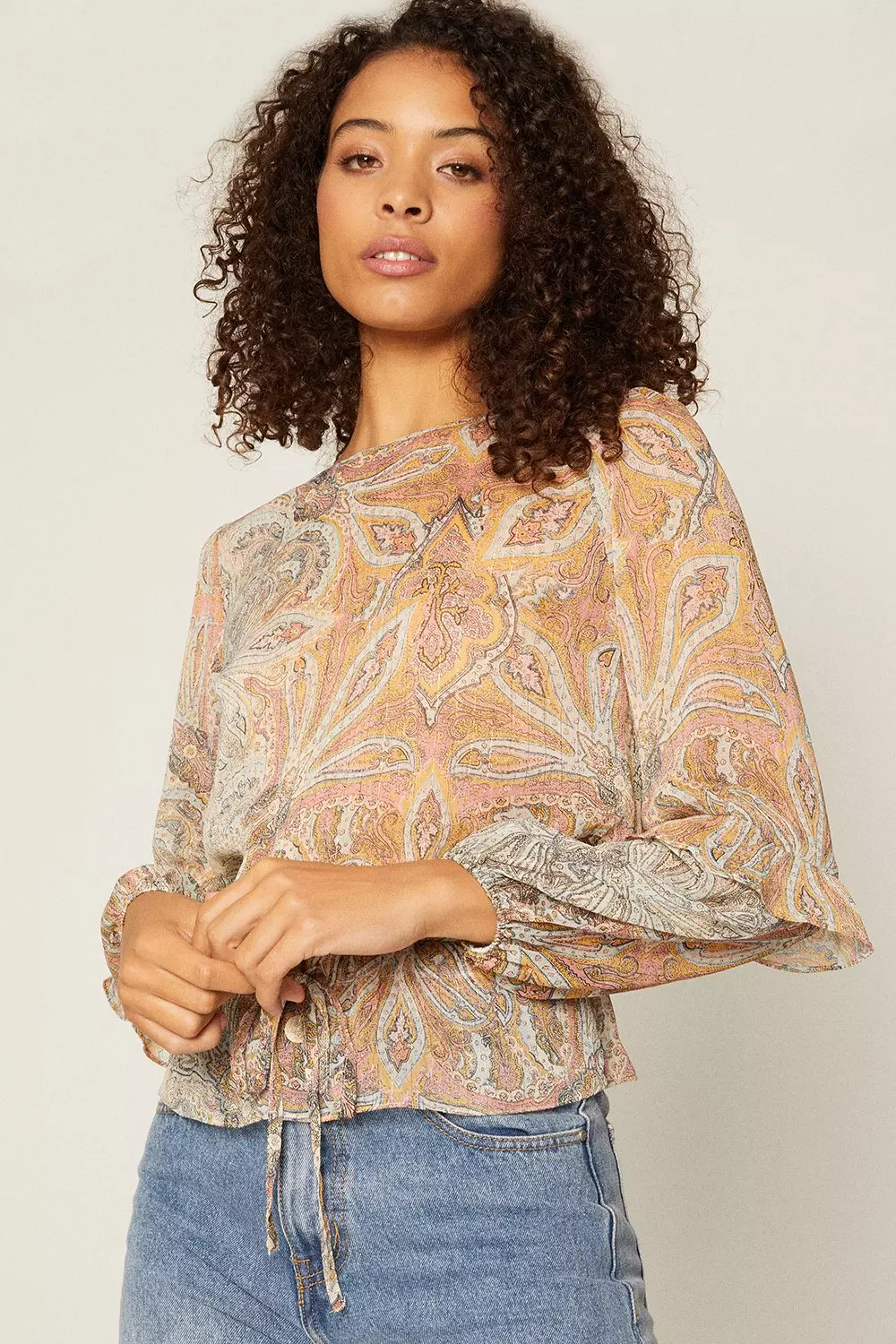 paisley silk blouse