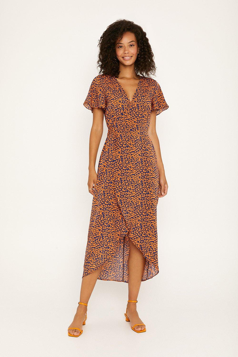 animal print dress oasis