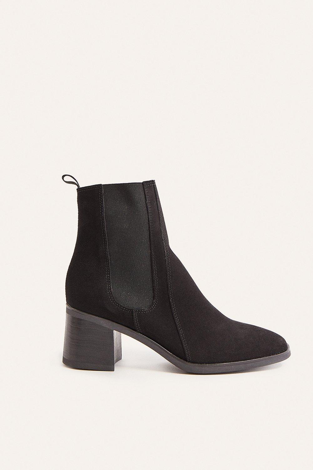 oasis black suede ankle boots