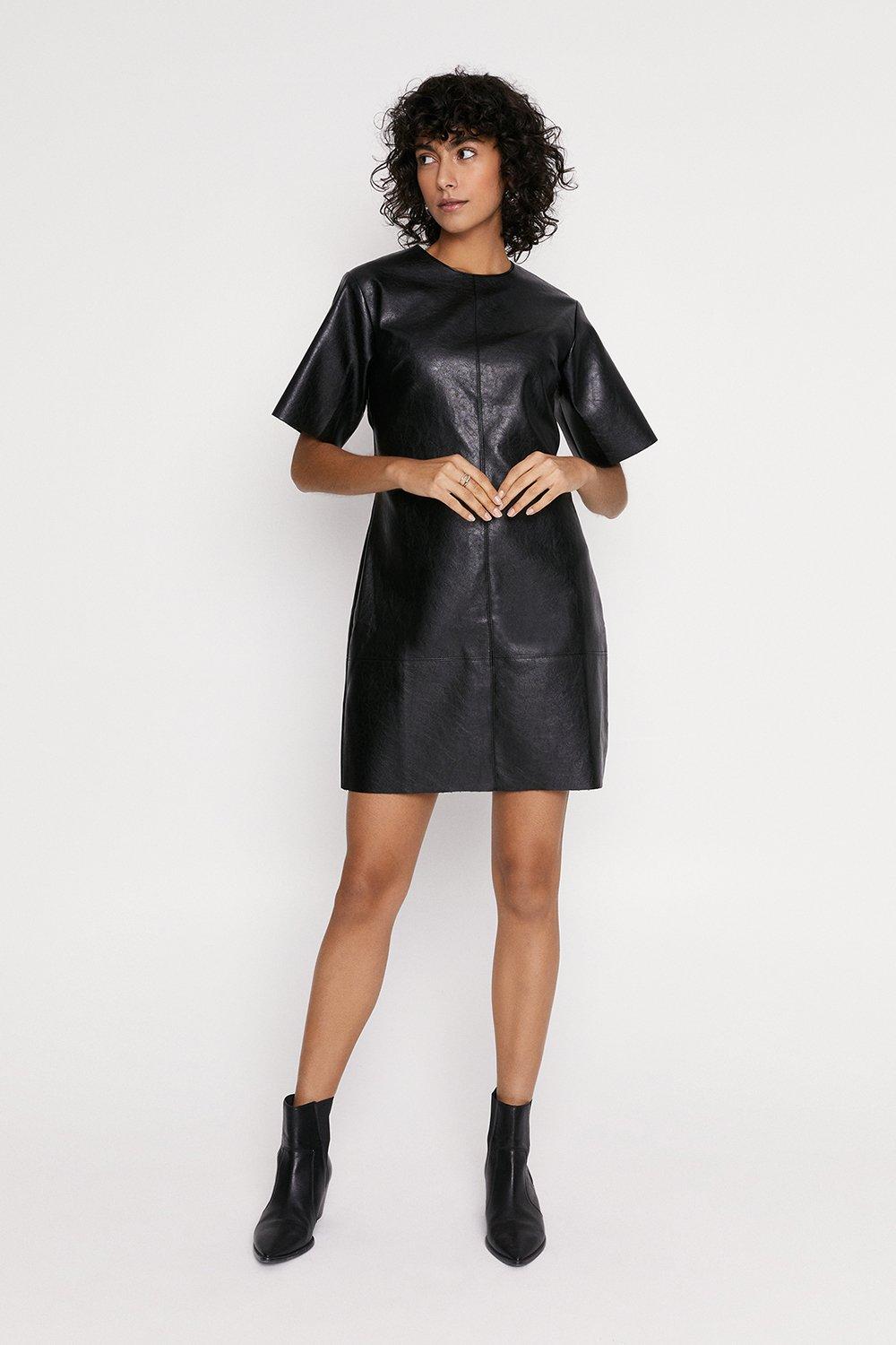 oasis leather dress