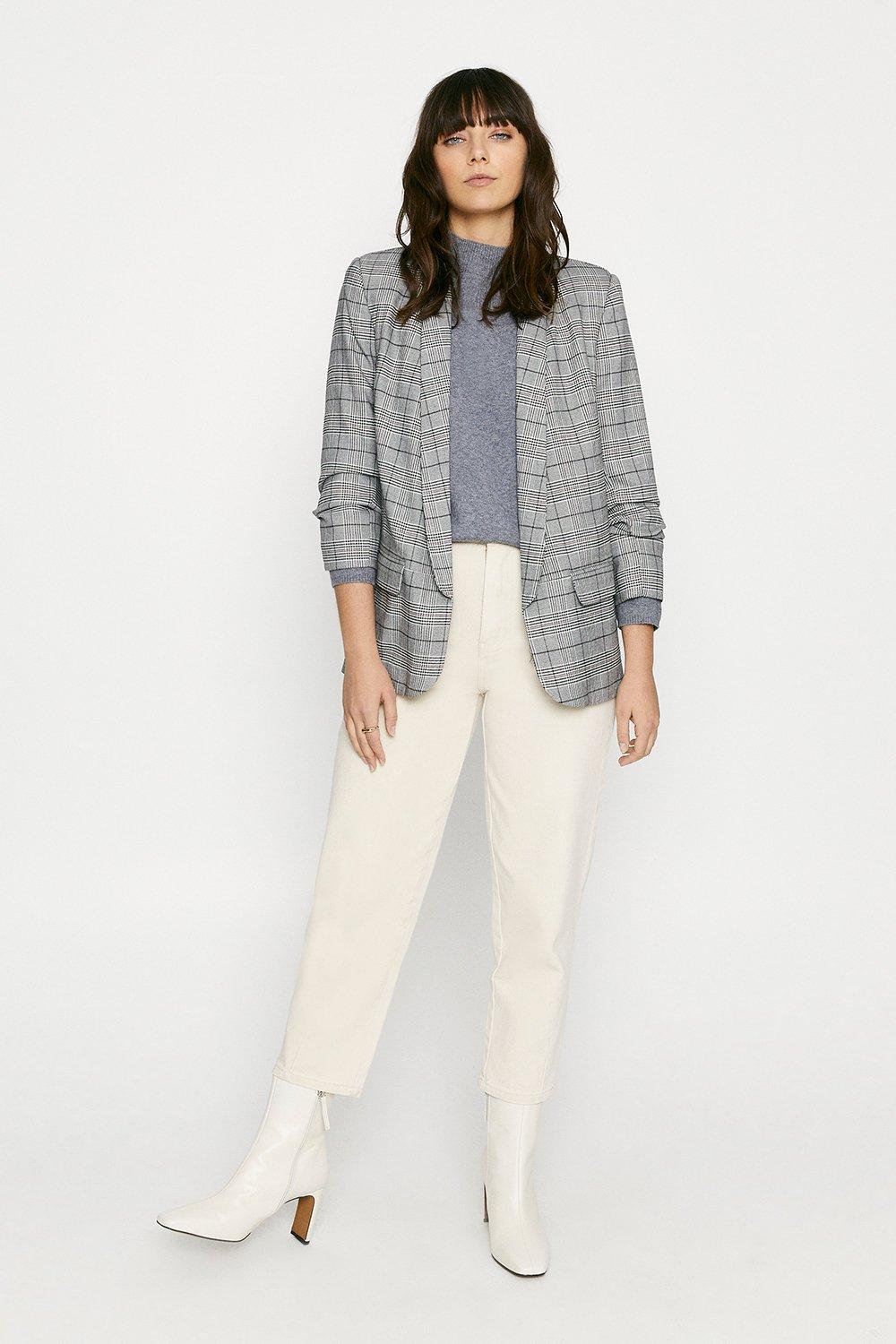 ruched sleeve jacket