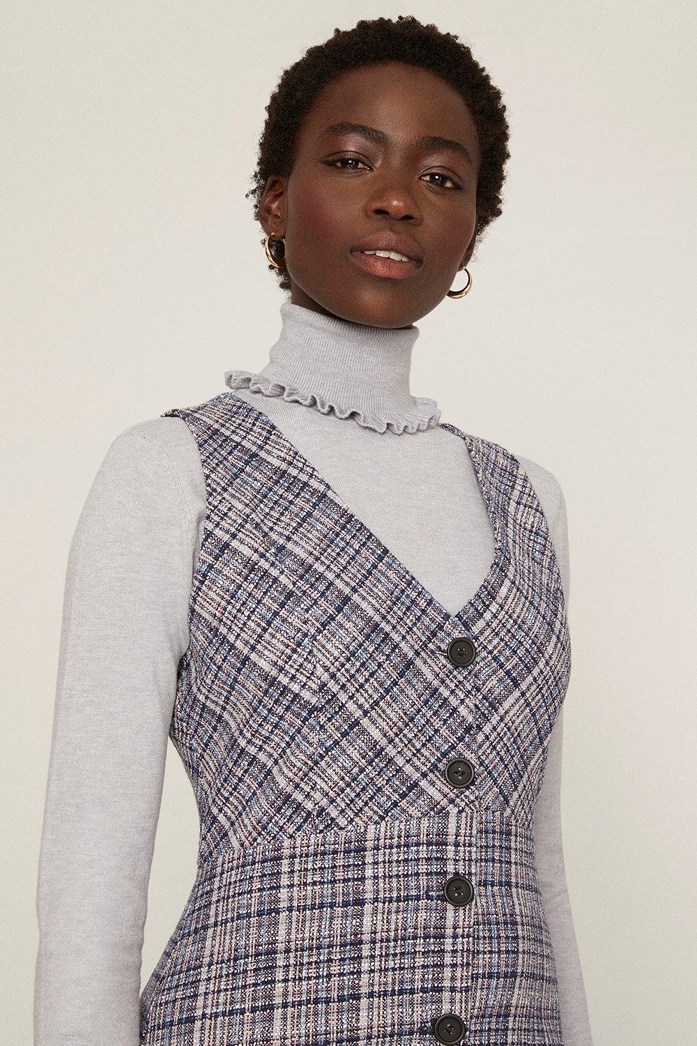 oasis tweed shift dress