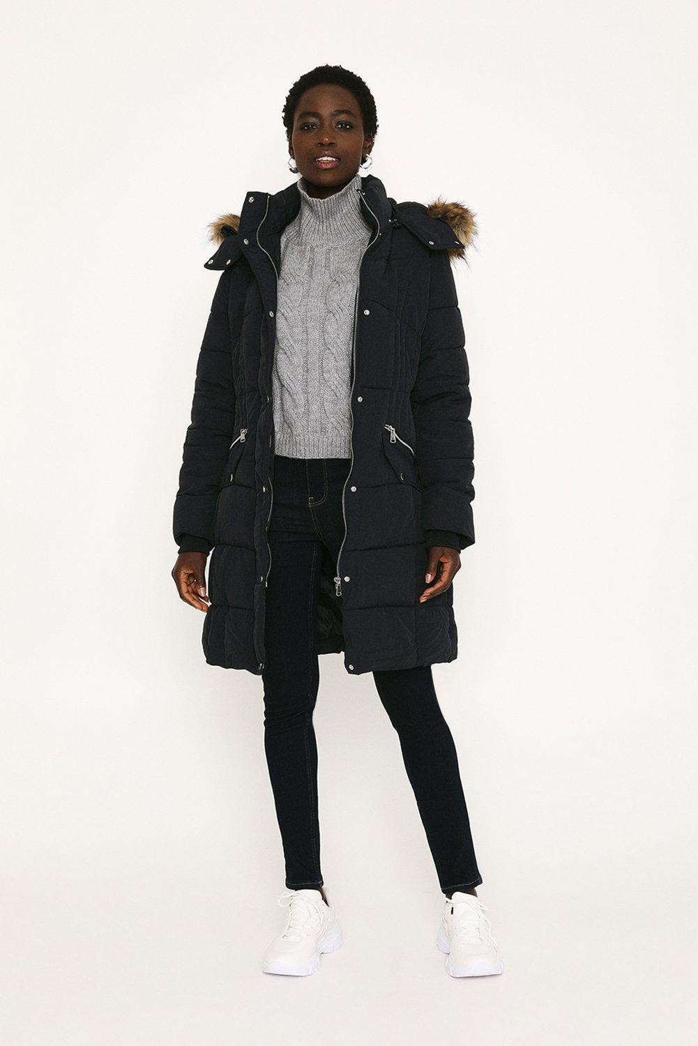 oasis padded zip up jacket