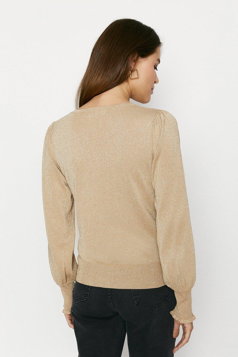 sparkly gold cardigan