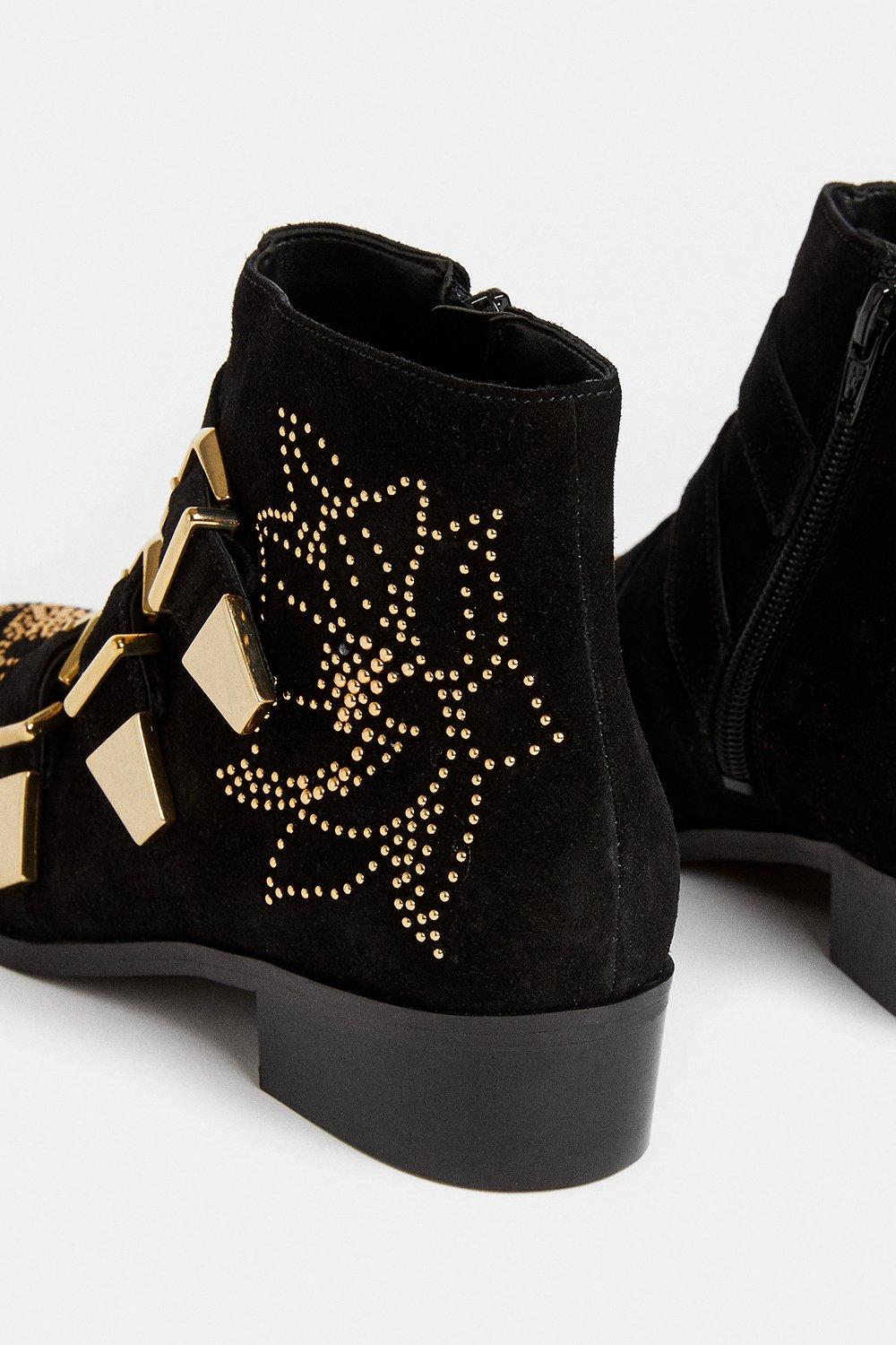oasis black suede ankle boots