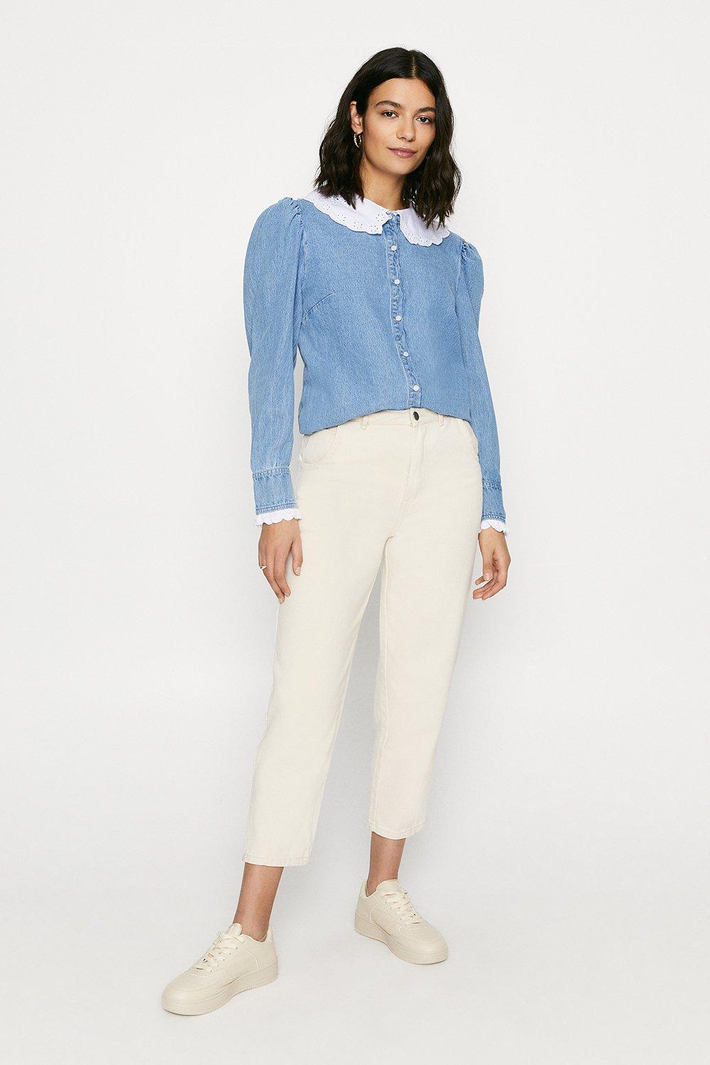 frill collar top