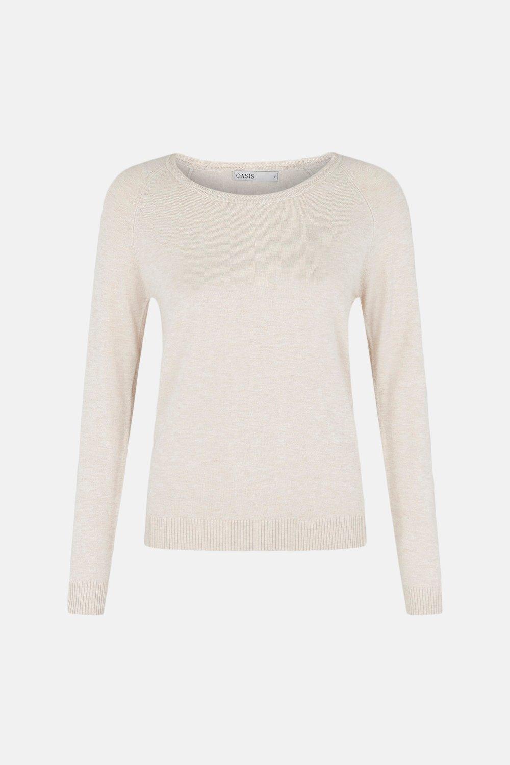 plain white crew neck jumper