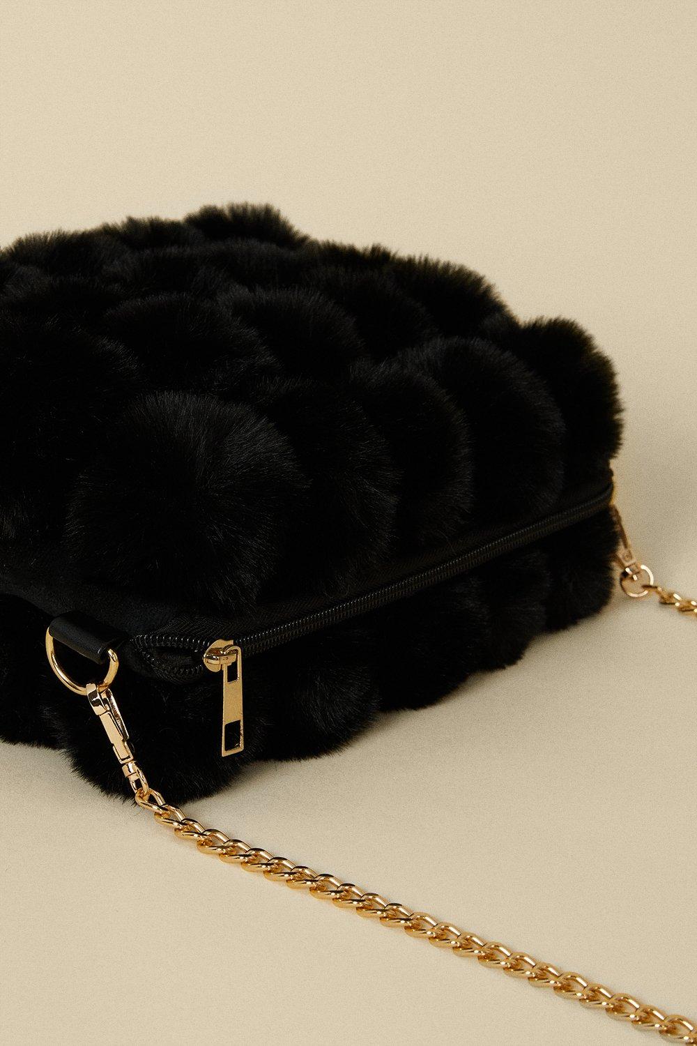 fur pom pom bag