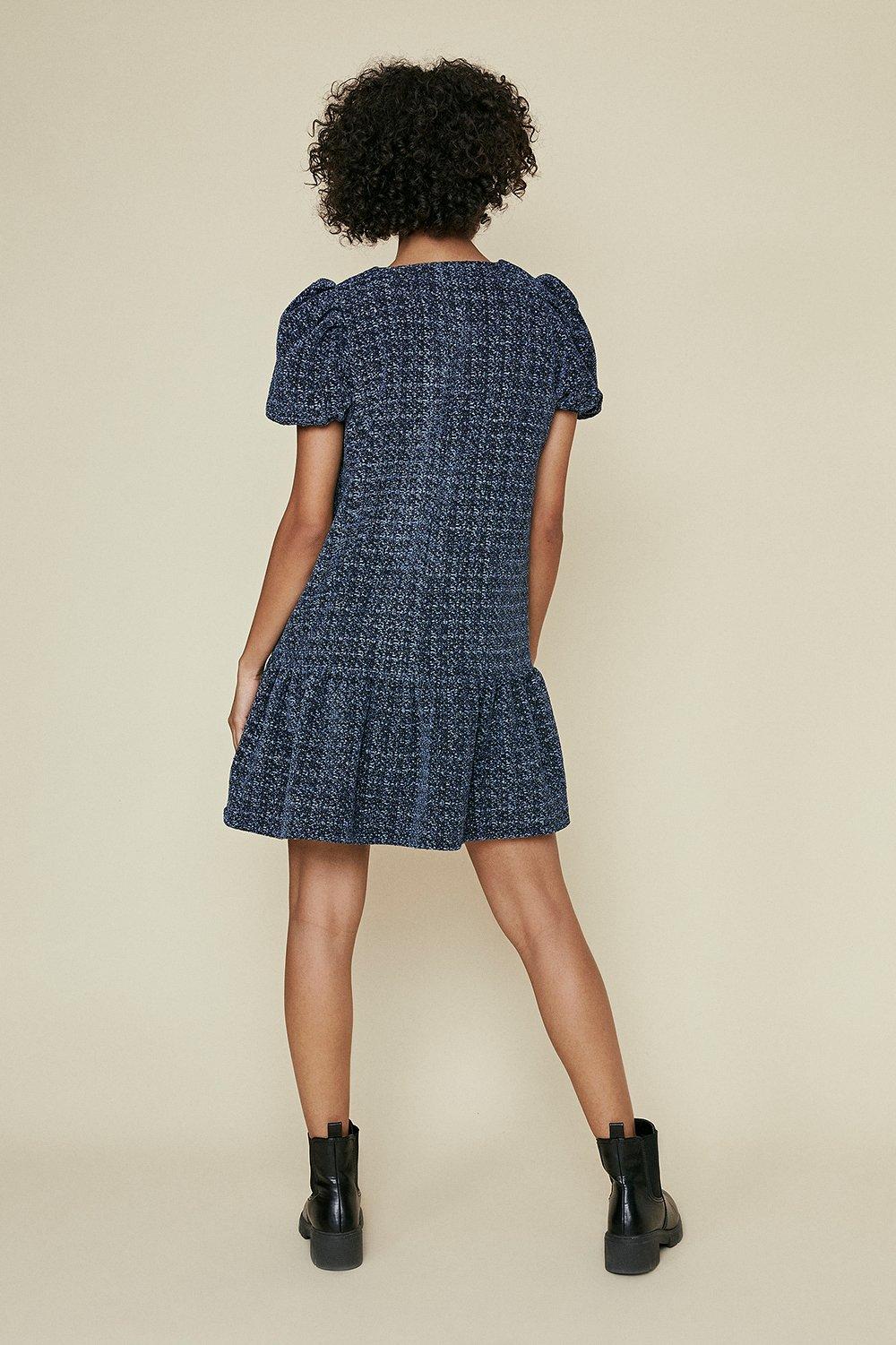 oasis tweed shift dress