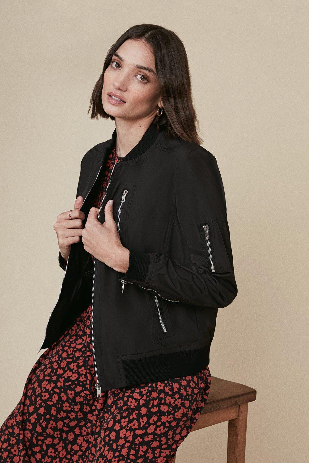 zip through bomber jacket