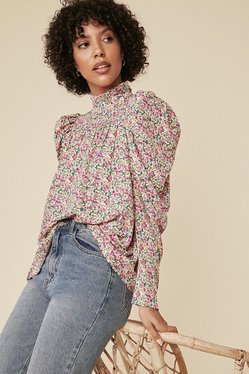 Floral Puff Sleeve Blouse | Oasis