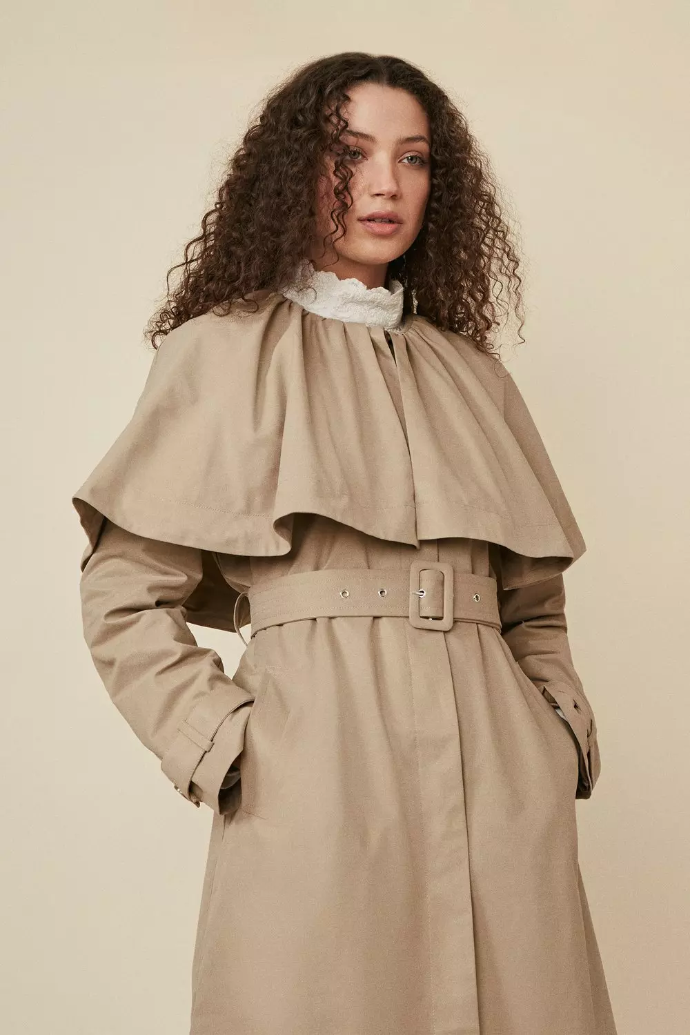 cape style trench coat