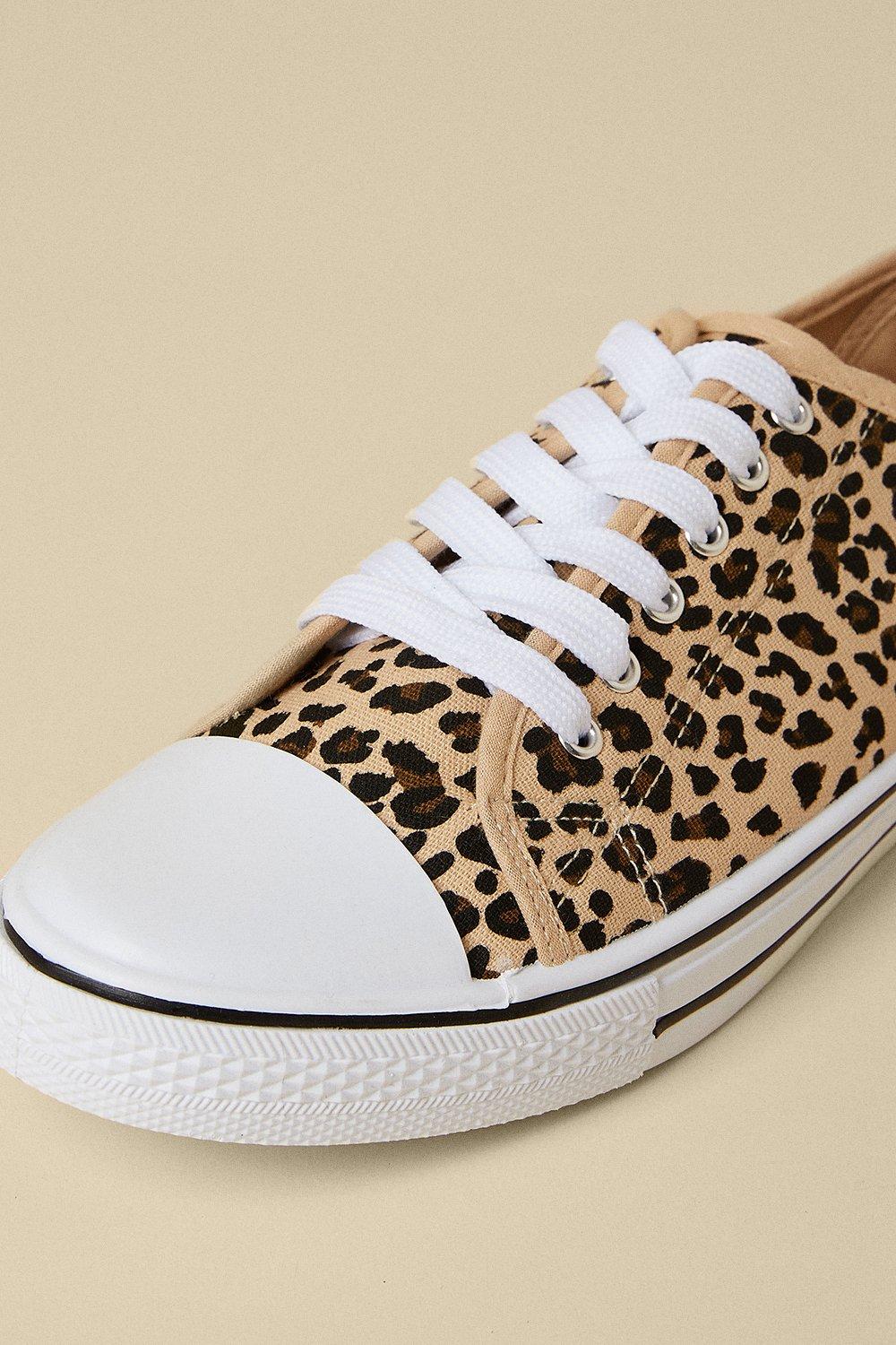 oasis leopard print trainers