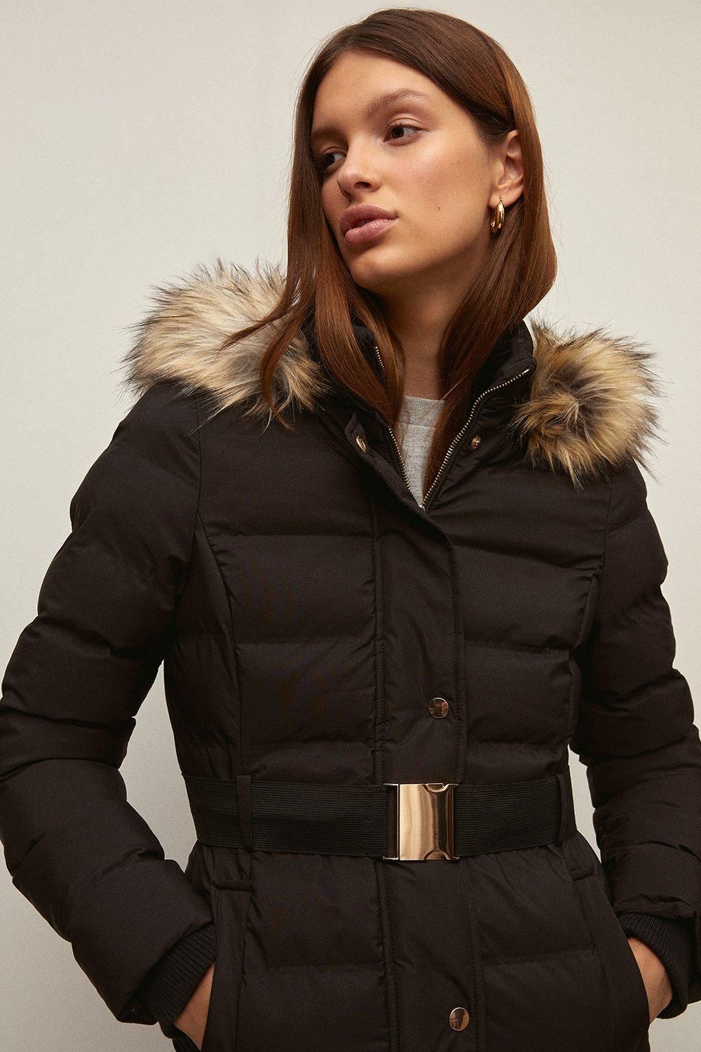 black belted padded jacket