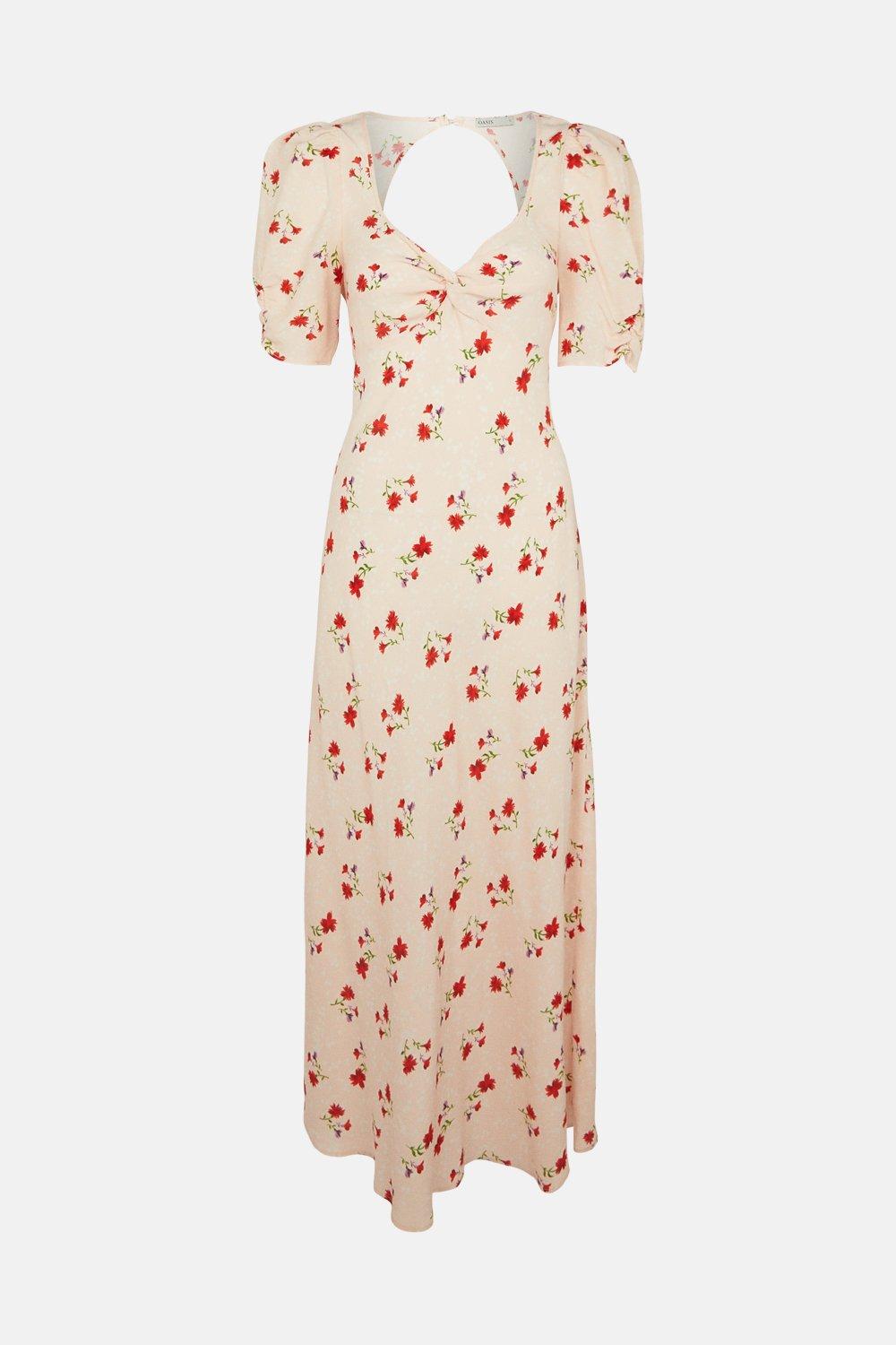 oasis rose print dress