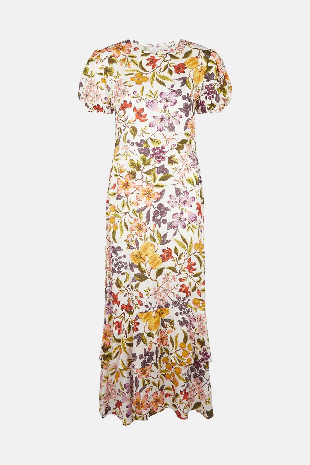 oasis puff sleeve maxi dress