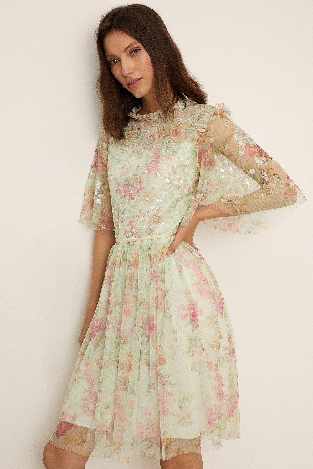 muted floral dress