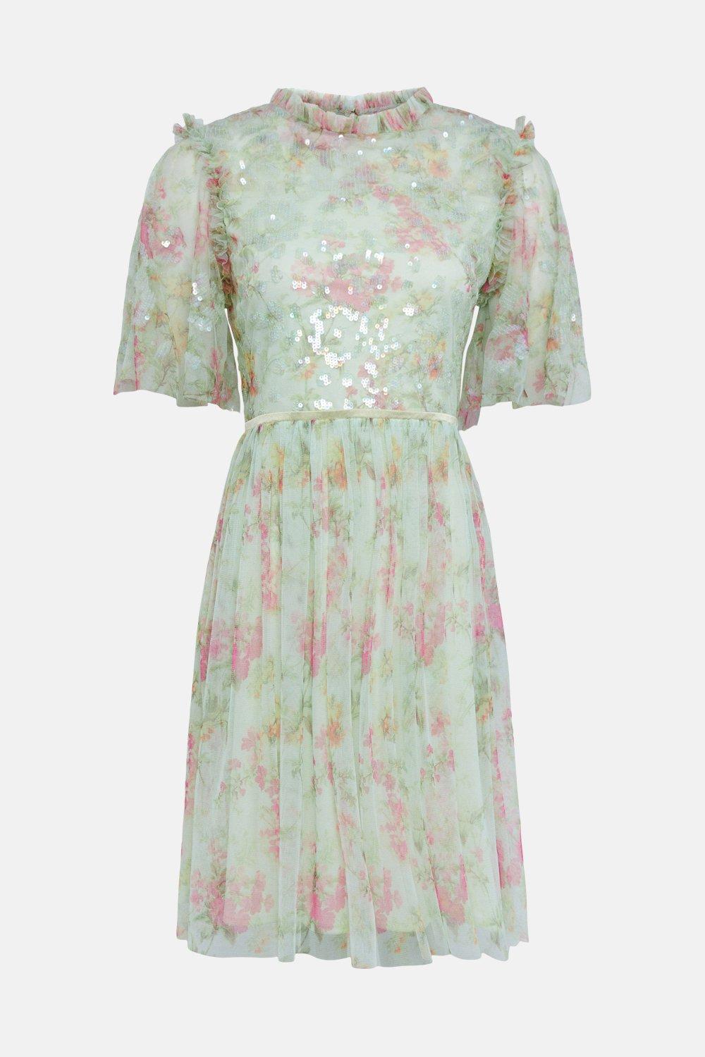 muted floral dress