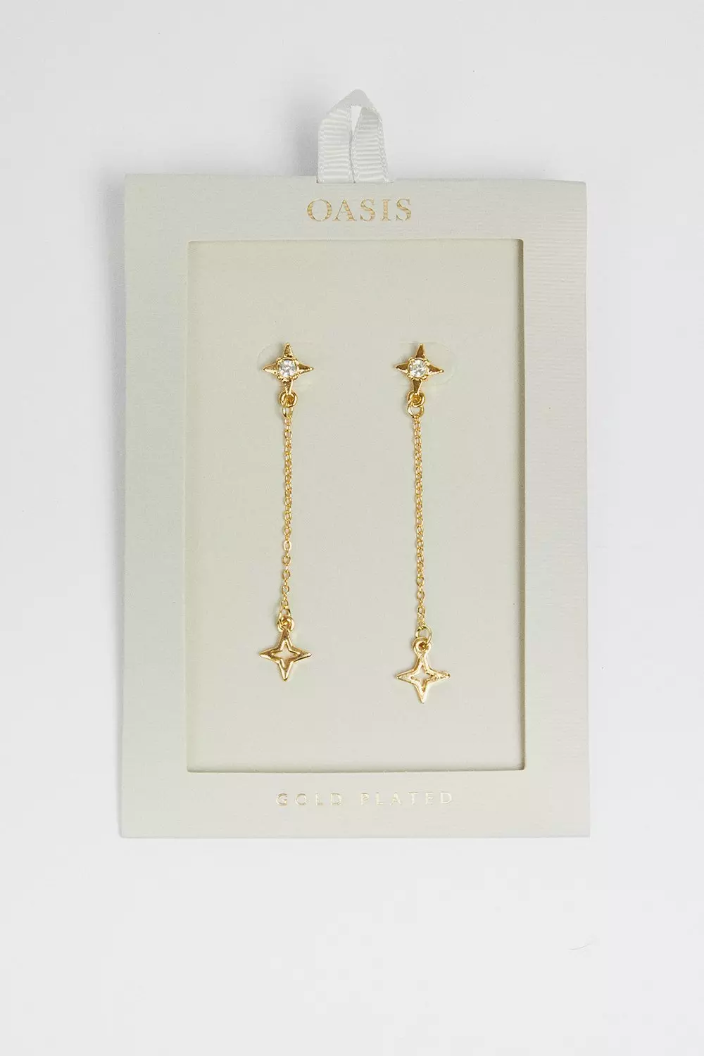 Gold Plated Star Drop Earrings Oasis