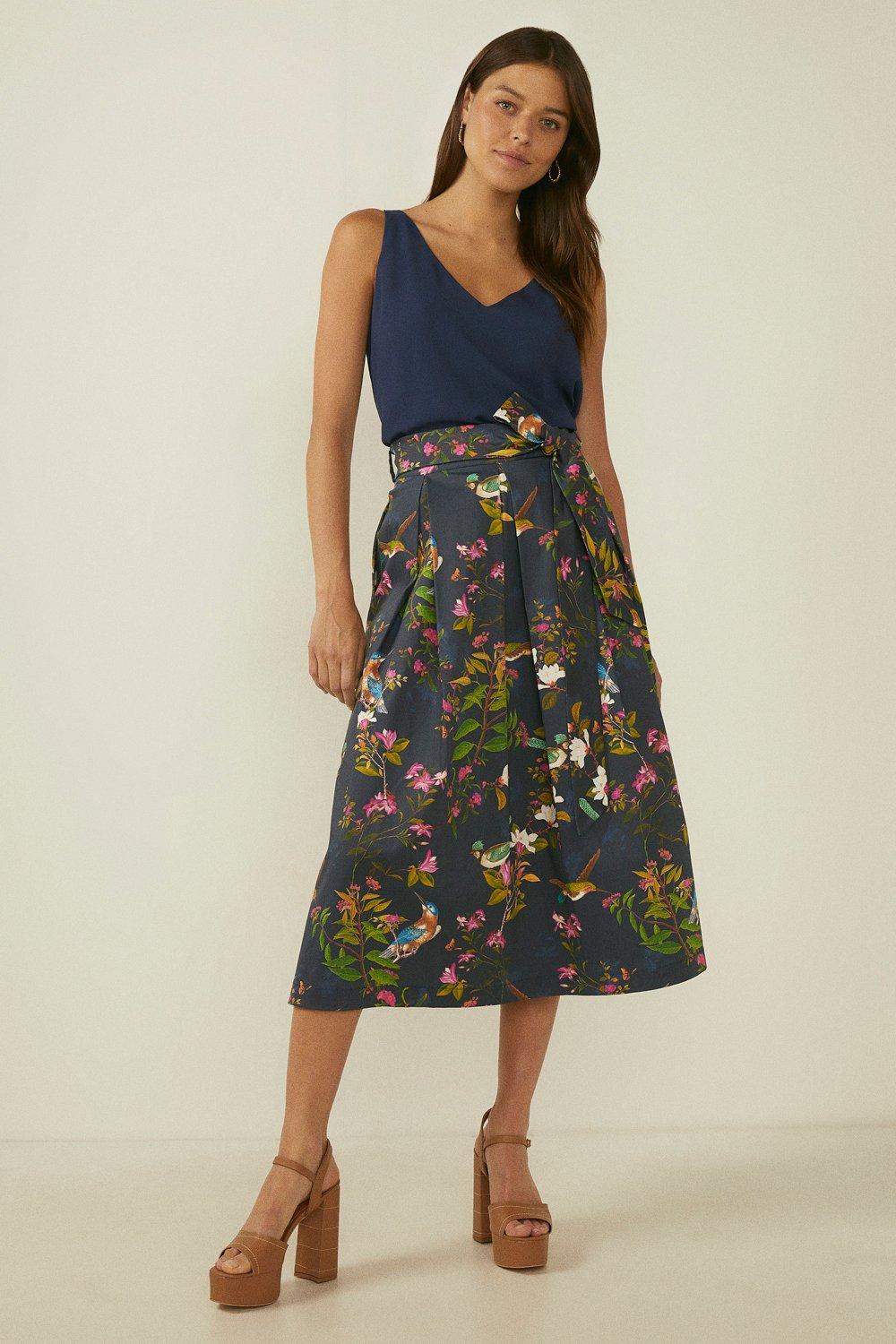 stradivarius patchwork skirt