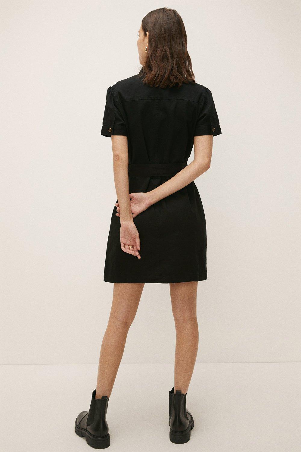 black utility dress