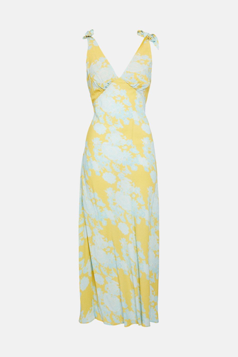 oasis shadow floral midi dress