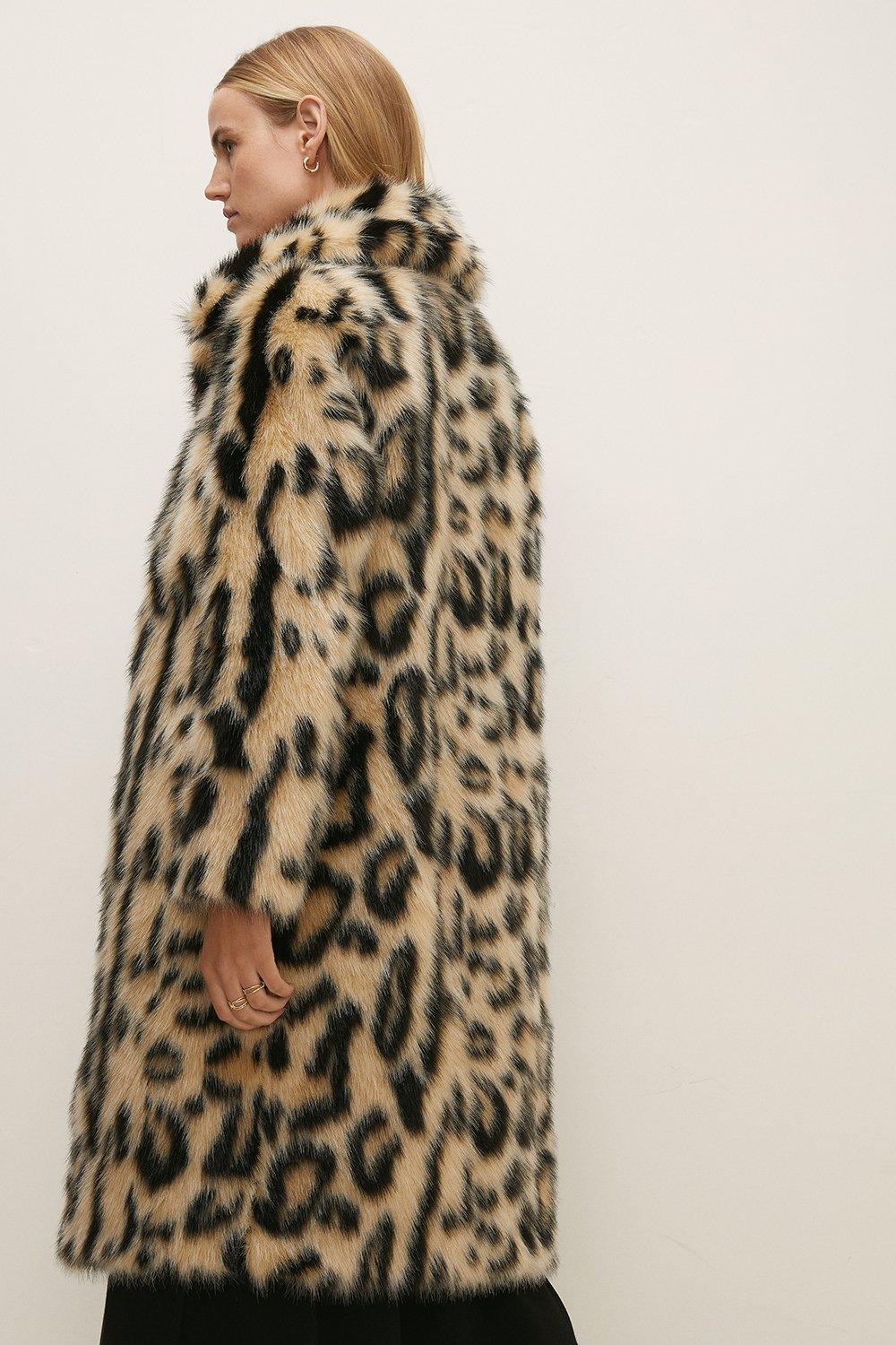 faux leopard skin coat