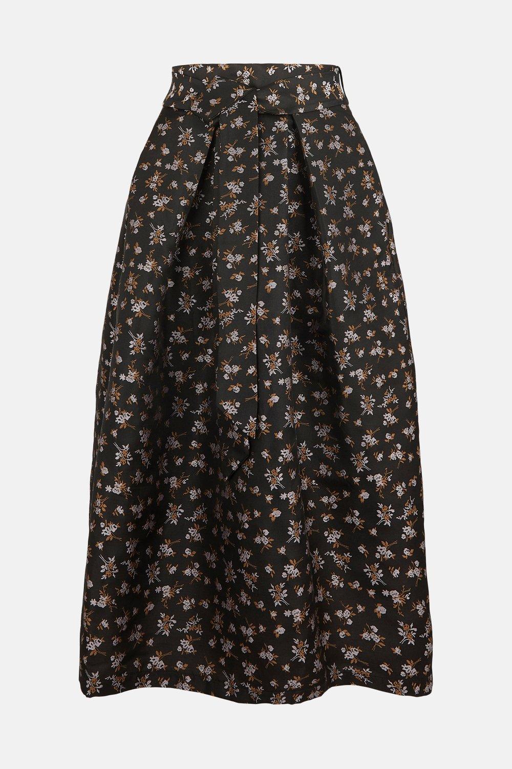 jacquard print skirt