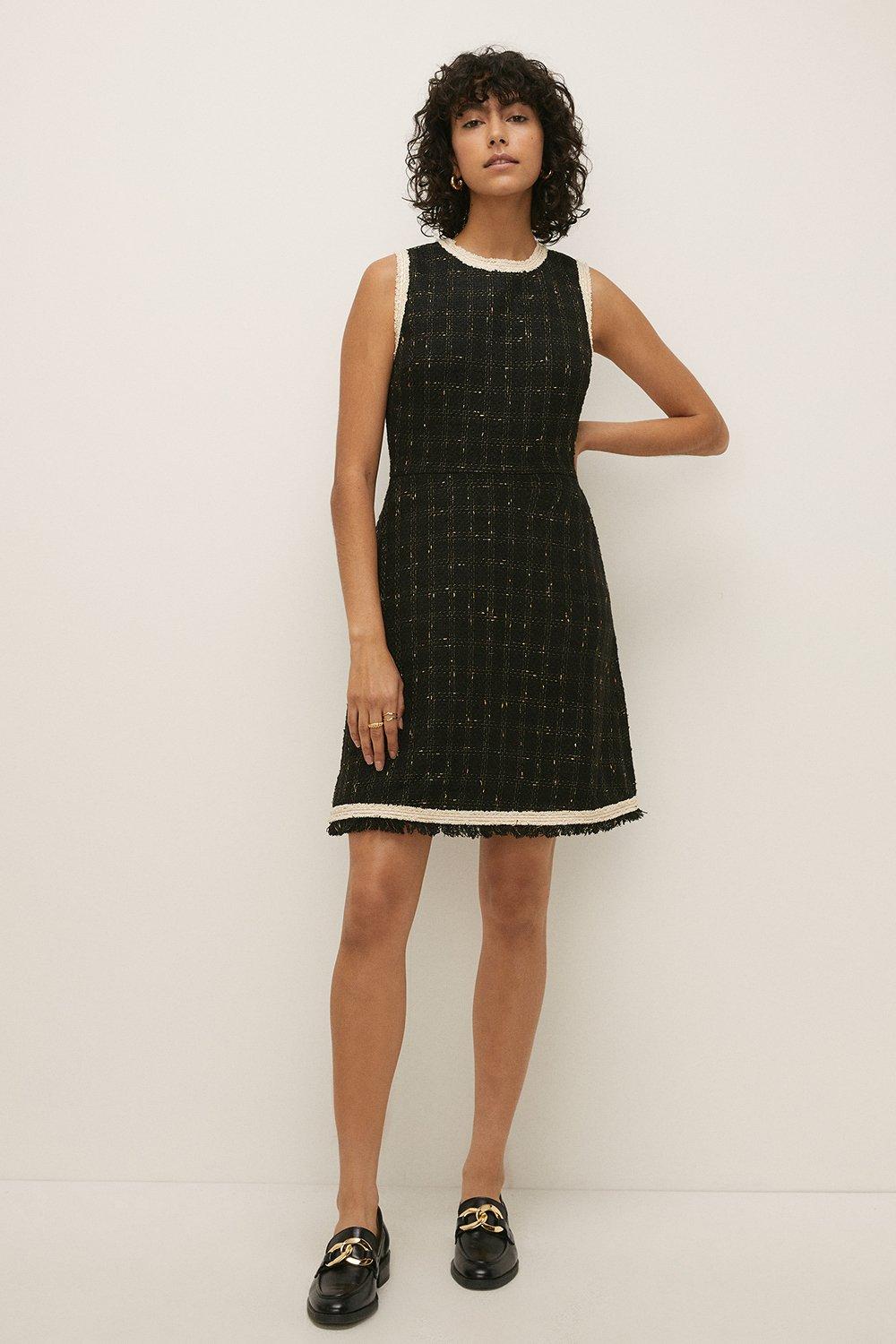 oasis tweed shift dress