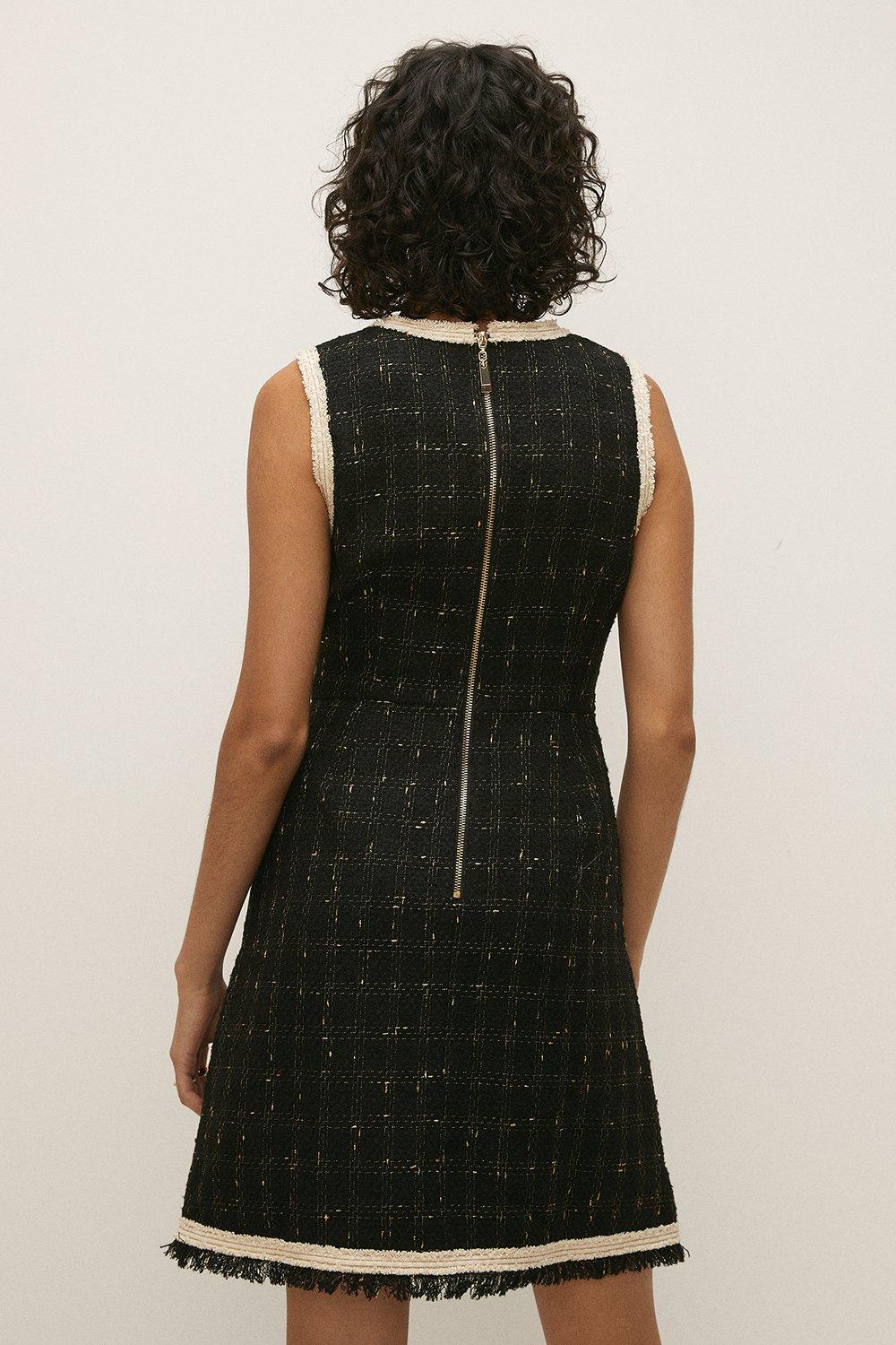 oasis tweed shift dress