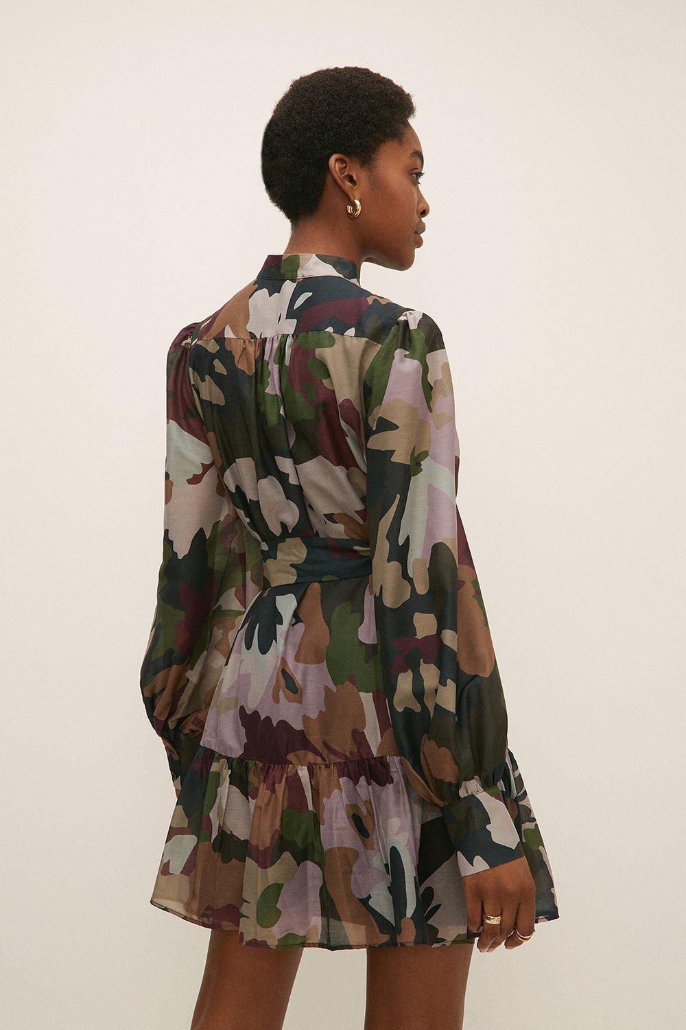 camo shirtdress