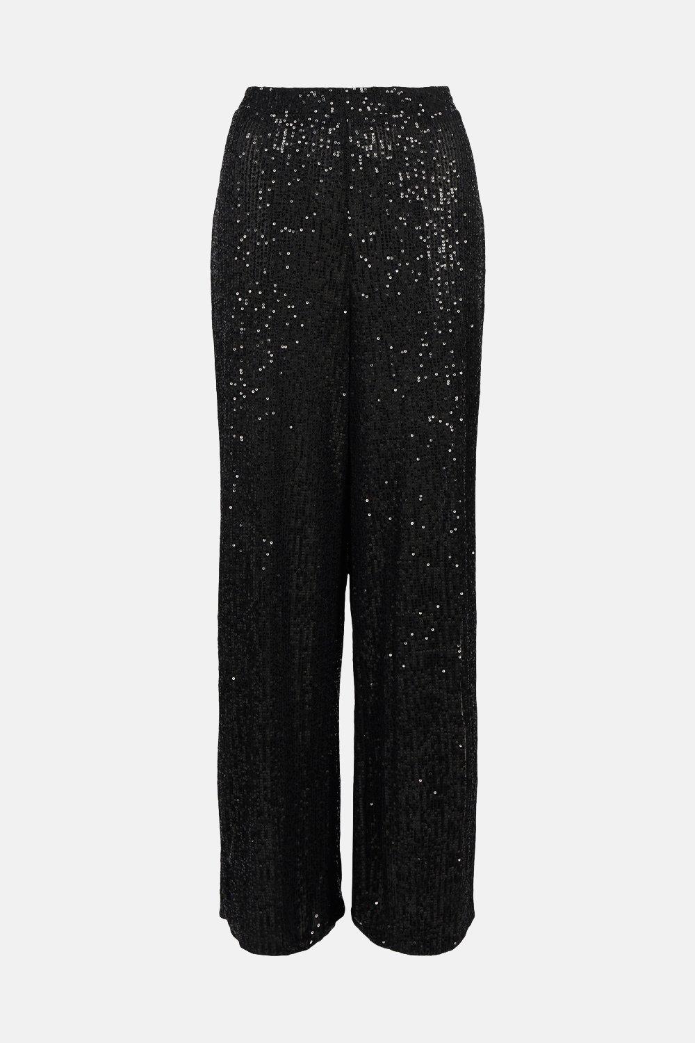 black sparkly trousers