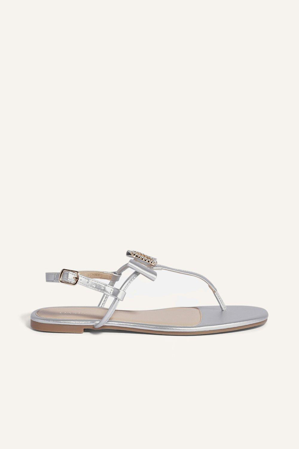 oasis silver sandals