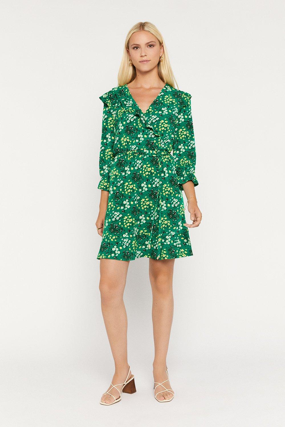 oasis millie wrap dress