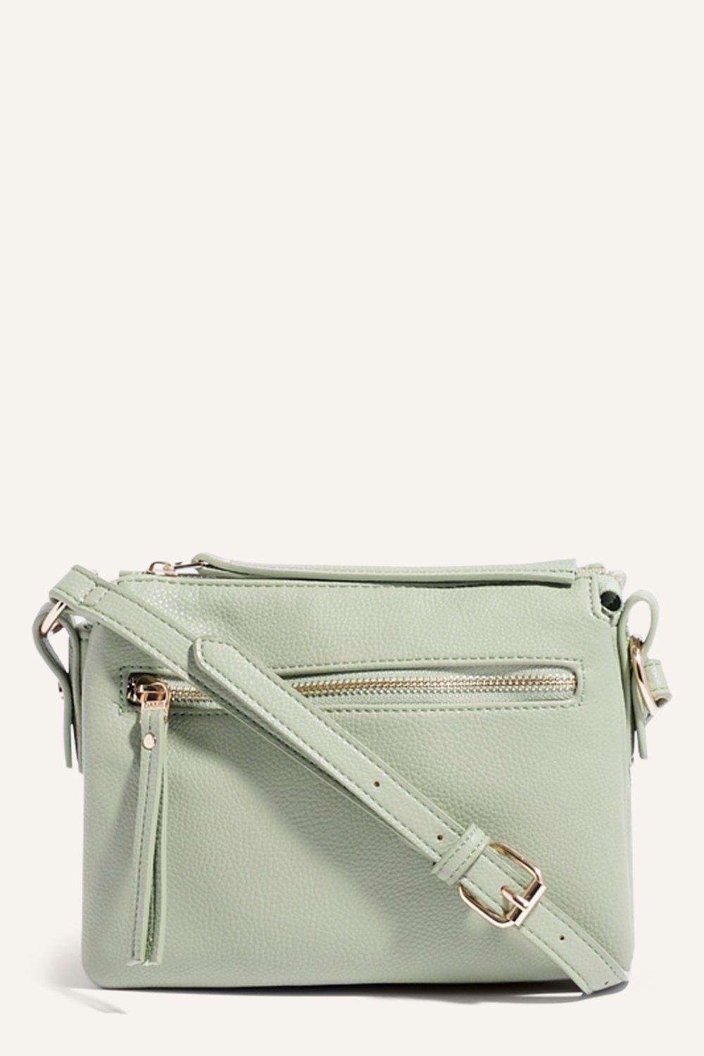 pale green clutch bag