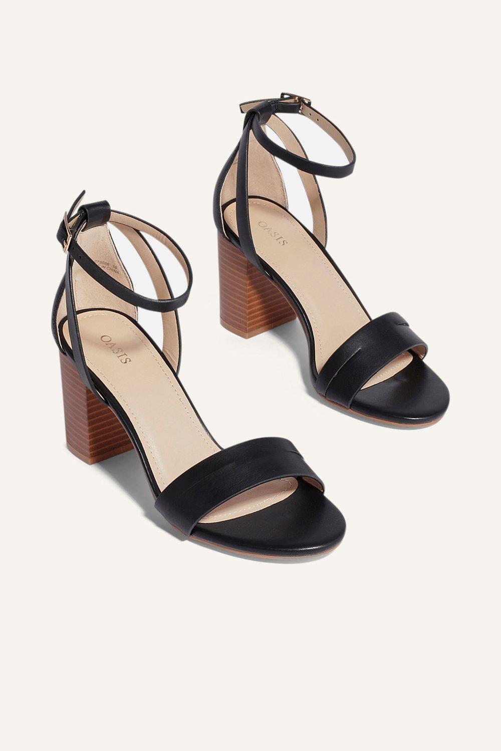 oasis block heel sandals