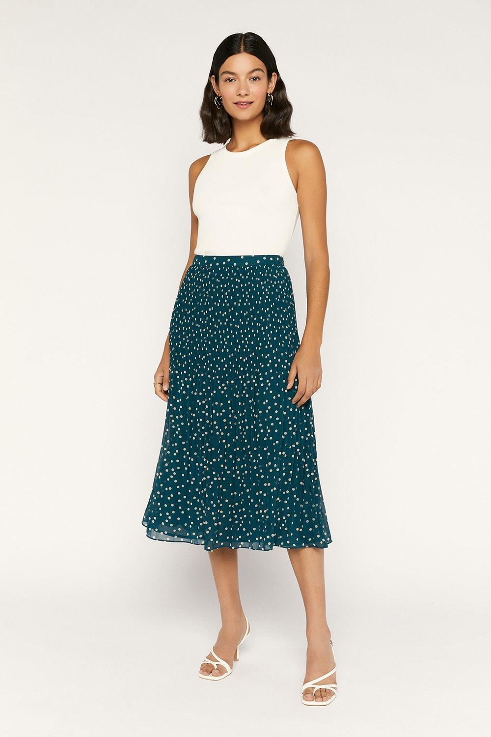 oasis pleated skirt