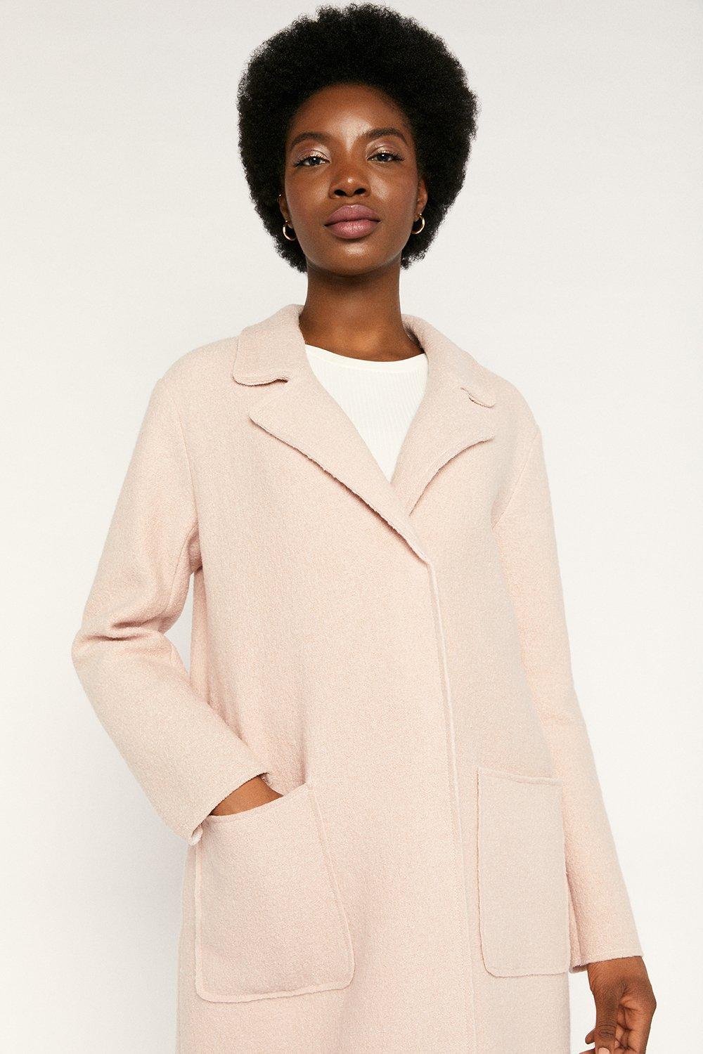 unlined boiled wool coat