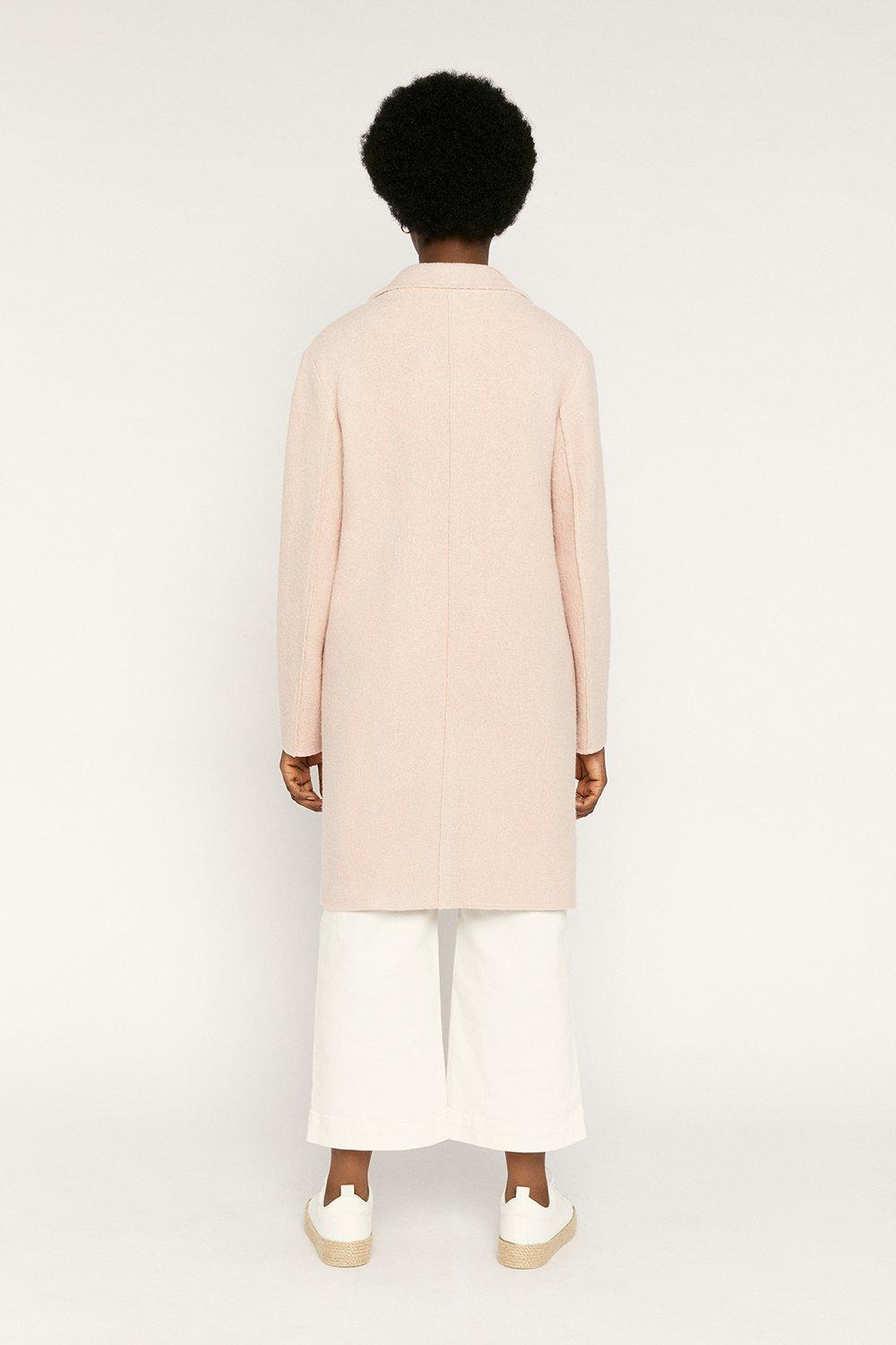 pink boiled wool jacket