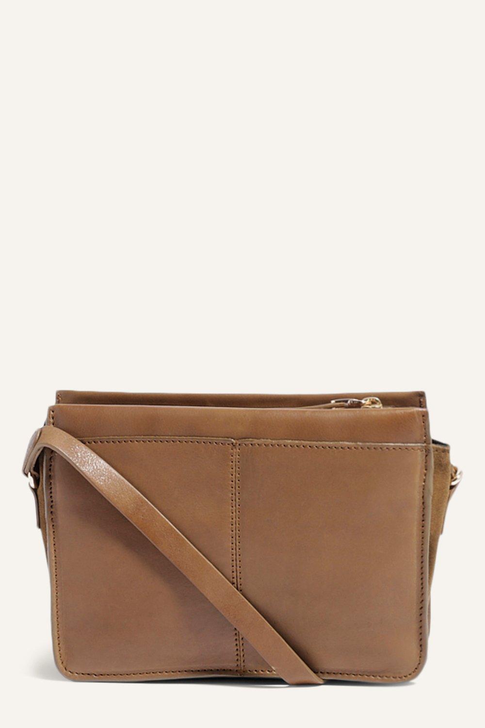 next tan leather bag