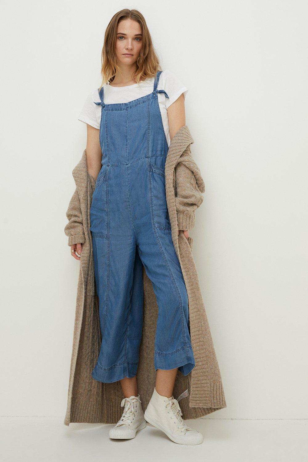 dressy denim jumpsuit