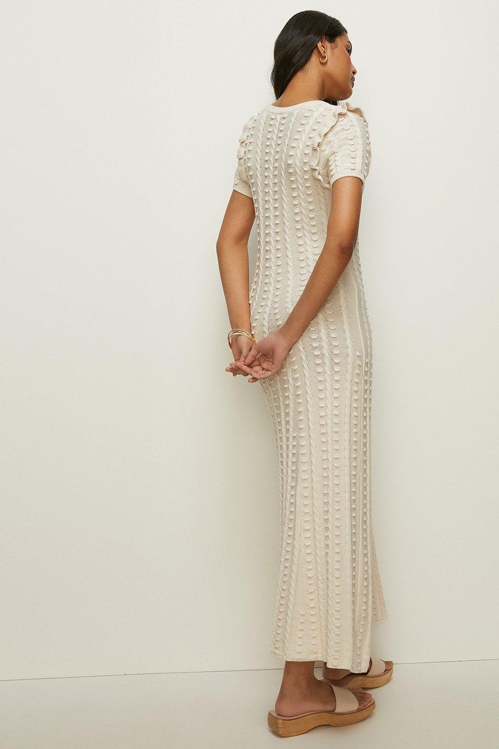 short sleeve knit maxi dress