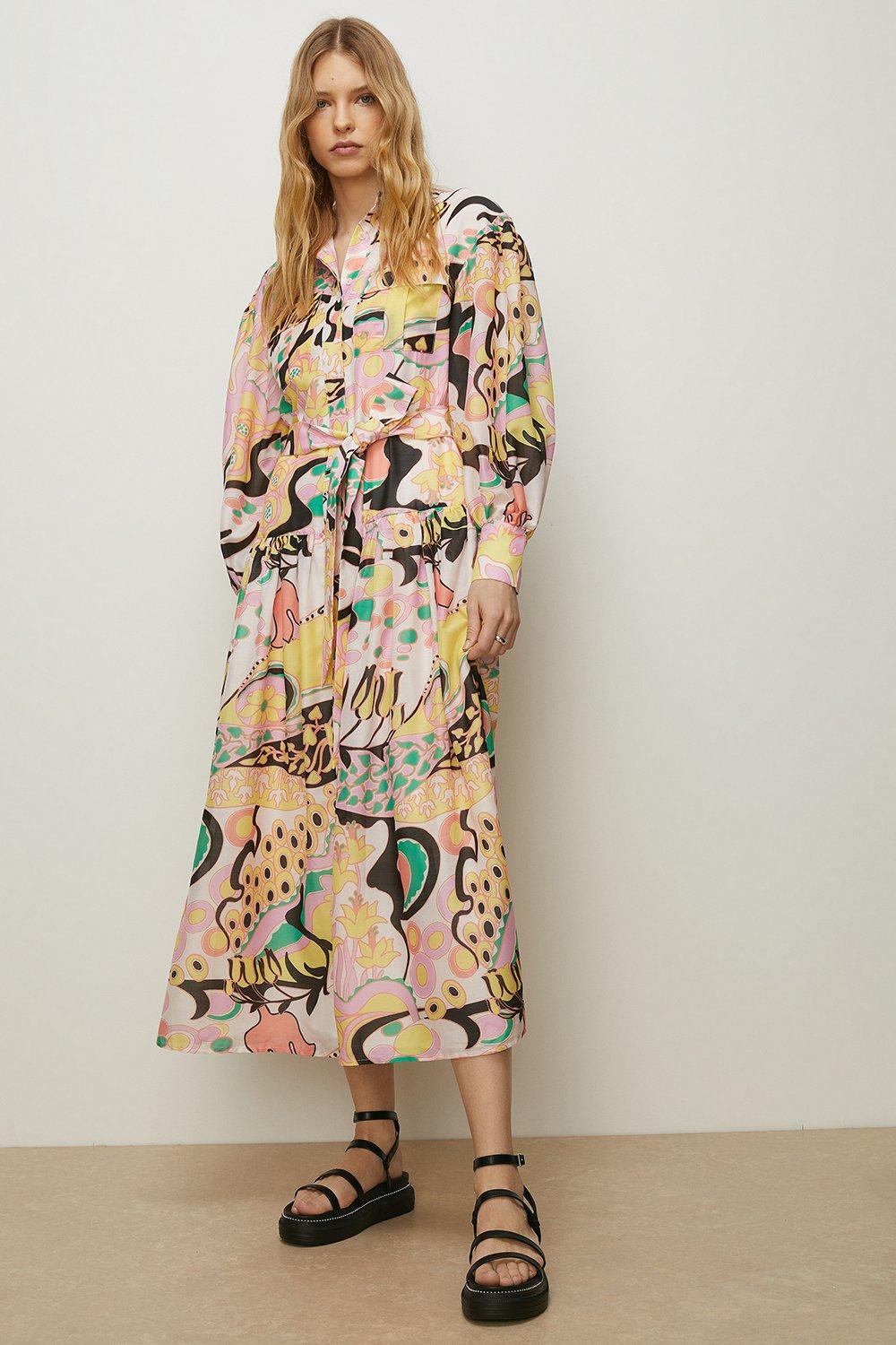 swirl shirt dress