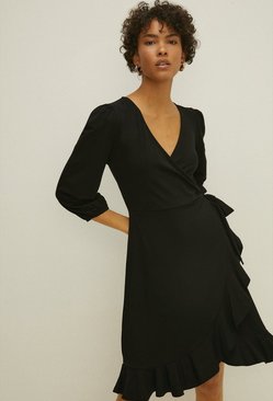 Midi Wrap Dresses ☀ Black Wrap Dresses ...