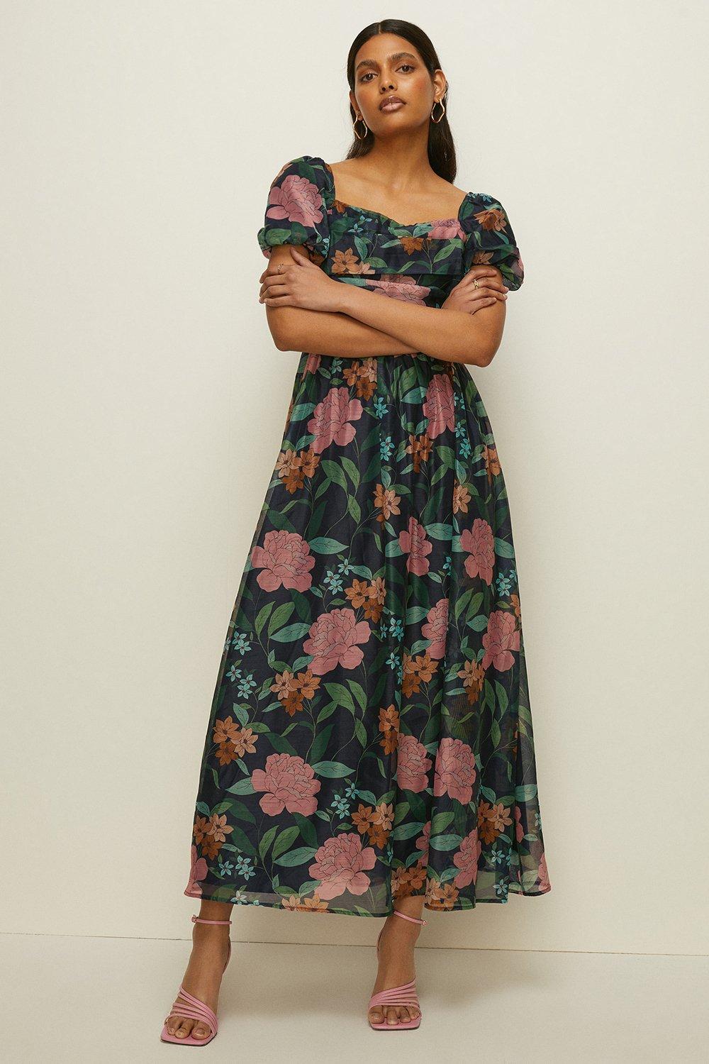 oasis pink floral dress