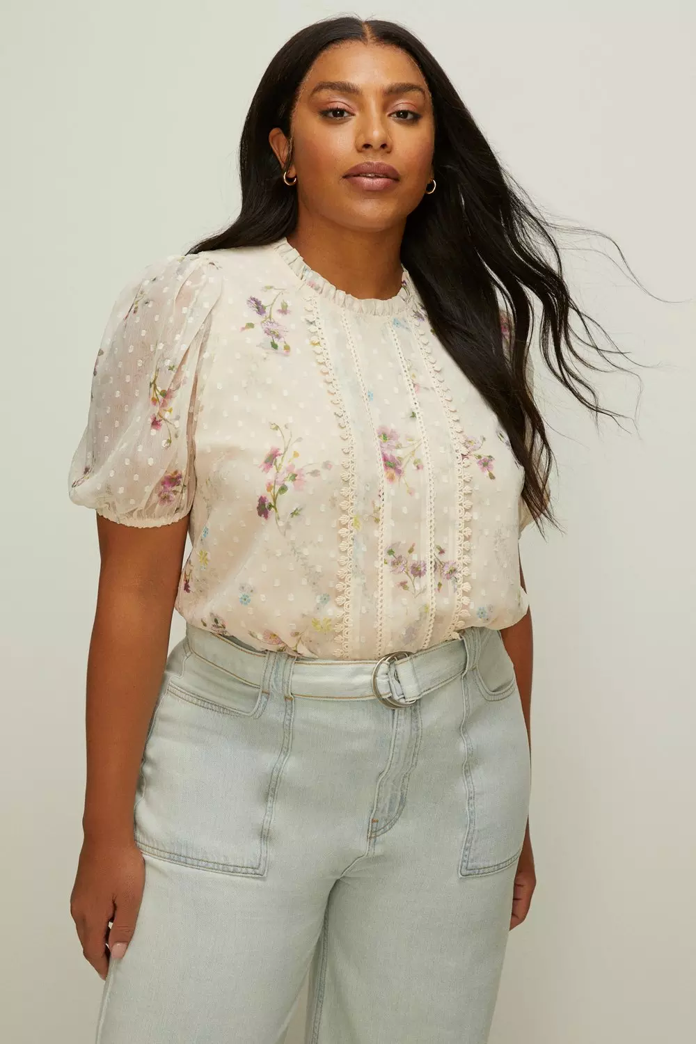 plus size floral blouse